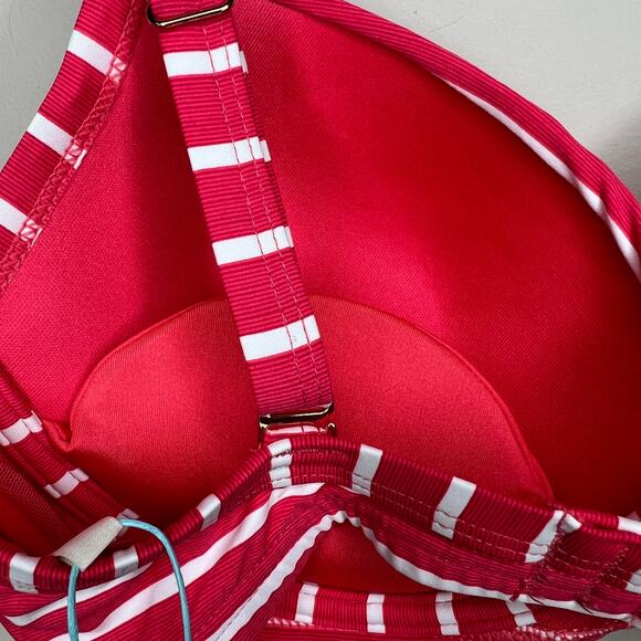 Sea Level Australia Chamarel Cross Front Moulded Underwire NWT Bikini Top  US 4 - Picture 8 of 12